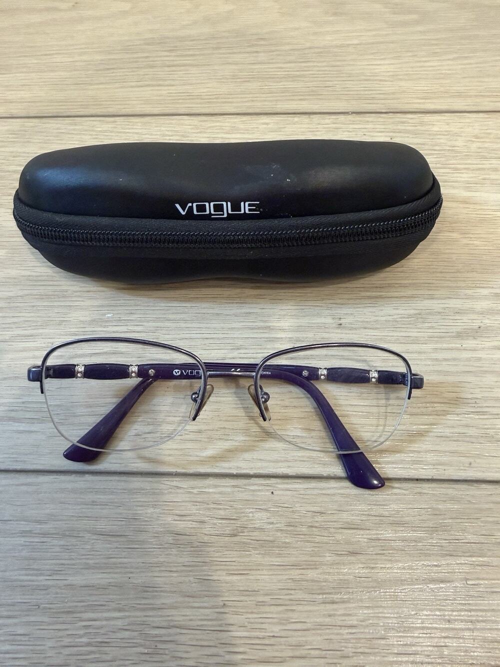 VOGUE HALF RIMLESS Eyeglasses Frame VO3936-B 940 52-17-135 Purple I600